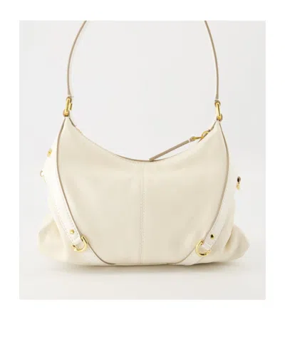 Givenchy Beige Textured Handbag With Gold-tone Hardware In Ivory White