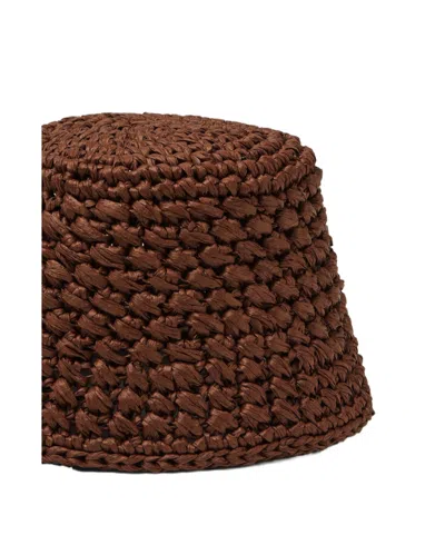 Loro Piana Jasmine Crochet Raffia Bucket Hat In H0w0 Cannel S