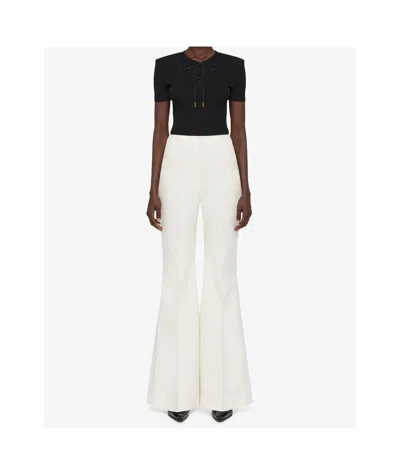 Givenchy Flare Tailored Pants In Linen In Off White