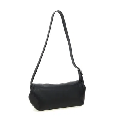 Jil Sander Black Rollup Small Square Belt Bag In 001 Black
