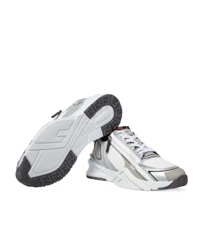 Fendi Mesh Tech Sneakers Rubber Sole In White