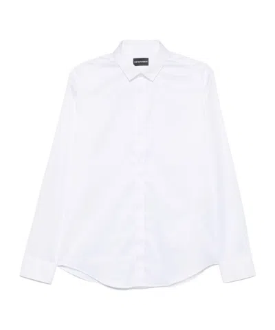 Emporio Armani Shirt Linen Collar Button-down In White