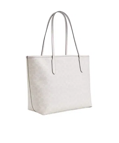 Coach Mollie Tote Bag In Signature Canvas In Signature Canvas/gold/white/chalk