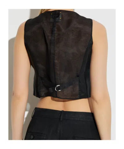 Forte Forte Button-front Waistcoat In Black