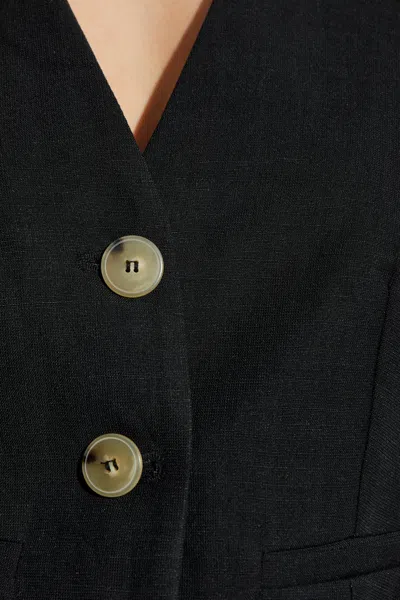 Forte Forte Button-front Waistcoat In Black