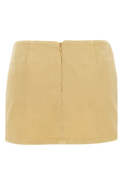 Magda Butrym Mini Length Wrap Detail Skirt In Yellow