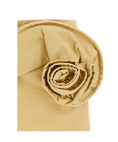 Magda Butrym Mini Length Wrap Detail Skirt In Yellow