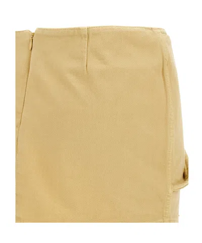 Magda Butrym Mini Length Wrap Detail Skirt In Yellow