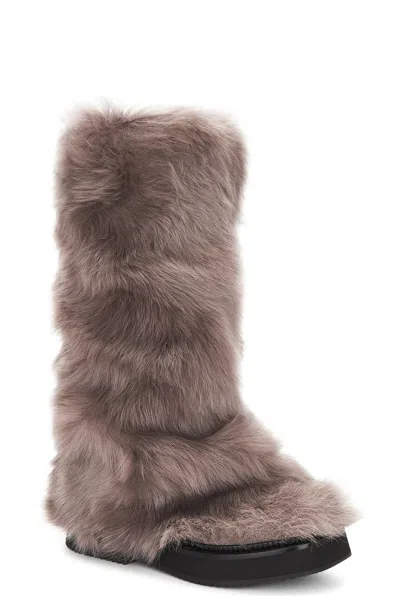 Attico Robin Combat Boot In Animal Print