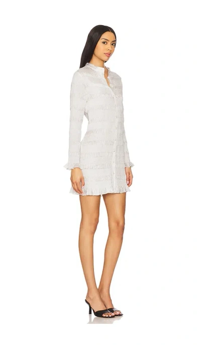 Allsaints Meg Button Front Mini Dress In White