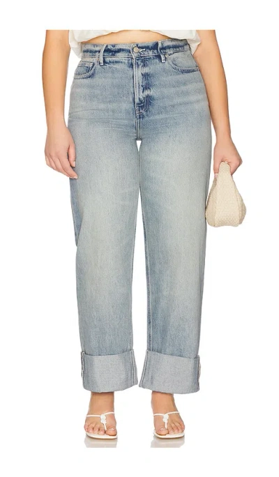 Good American Womens Good Standard Barrel Wide-leg Denim Jeans Indigo890 In Indigo890