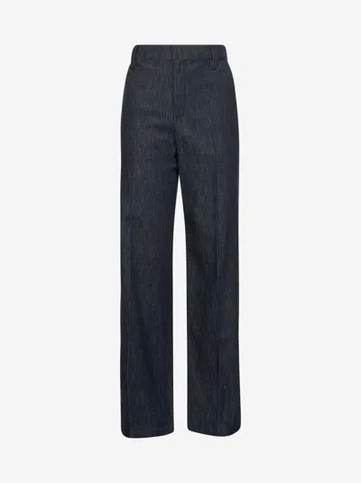 Brunello Cucinelli Blue Denim Wide Smart Jeans