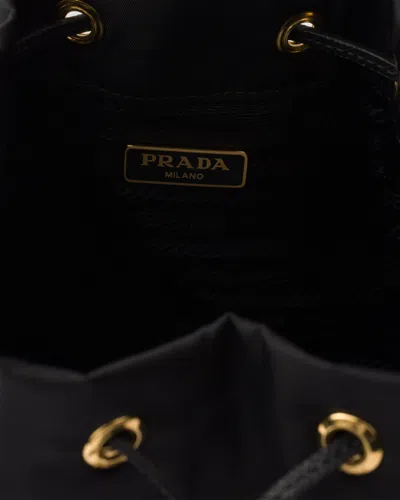 Prada Contemporary Re-nylon Bucket Bag Design In Black