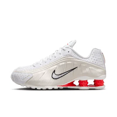 Nike Shox R4 Rubber-trimmed Shell Sneakers In White