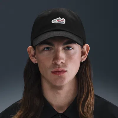Nike Unisex Club Unstructured Cortez Patch Cap In Black