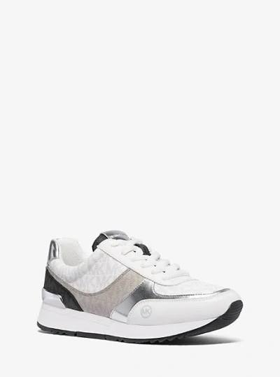 Michael Kors Andi Color-block Signature Logo Trainer In White