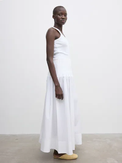 House Of Dagmar Poplin Maxi Skirt In White