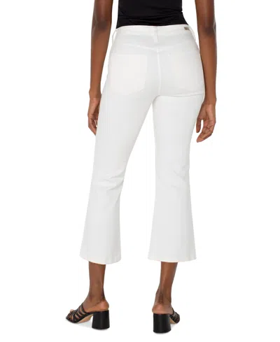 Liverpool Los Angeles Petite Hannah Cropped Flare Jeans In White
