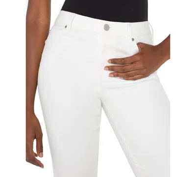 Liverpool Los Angeles Petite Hannah Cropped Flare Jeans In White