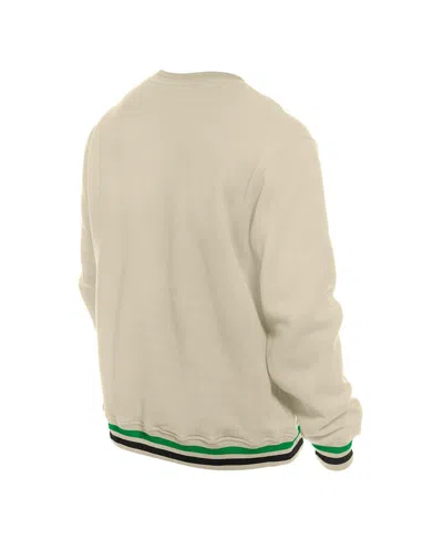 New Era Men's Cream Cincinnati Reds St. Patrick's Day Twill Pullover Sweatshirt In Multi
