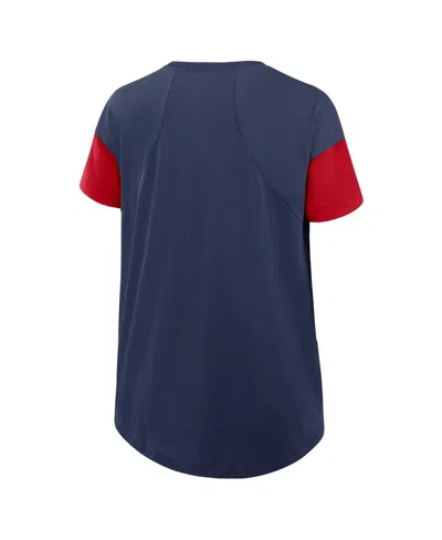 Nike Atlanta Braves Flowy Womenâs  Women's Dri-fit Mlb T-shirt In Navy