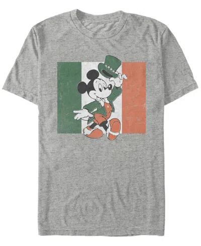 Mickey Classic Men's Vintage Luck Short Sleeve T-shirt In Athletic Heather
