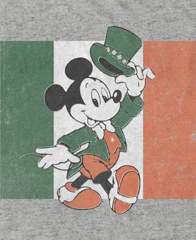 Mickey Classic Men's Vintage Luck Short Sleeve T-shirt In Athletic Heather