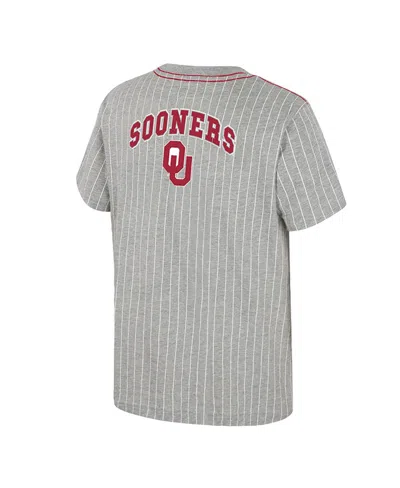Colosseum Big Boys And Girlsâ Heather Gray Oklahoma Sooners Airball Baseball T-shirt In Heather Gray
