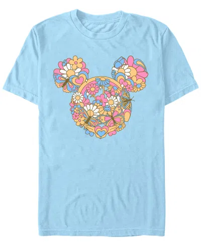 Mickey Classic Men's Fairy Mickey Silo Short Sleeve T-shirt In Light Blue
