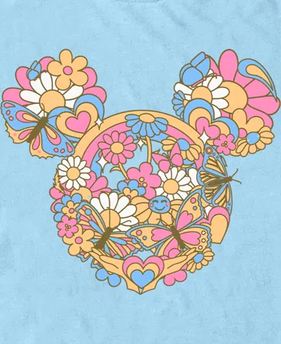 Mickey Classic Men's Fairy Mickey Silo Short Sleeve T-shirt In Light Blue