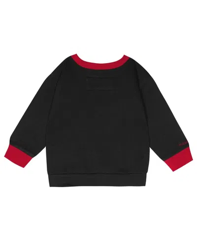 Mitchell & Ness Toddler 2-piece Chicago Blackhawks Oversized Block Buster Fleece Sweatshirt And Pants Set In Black