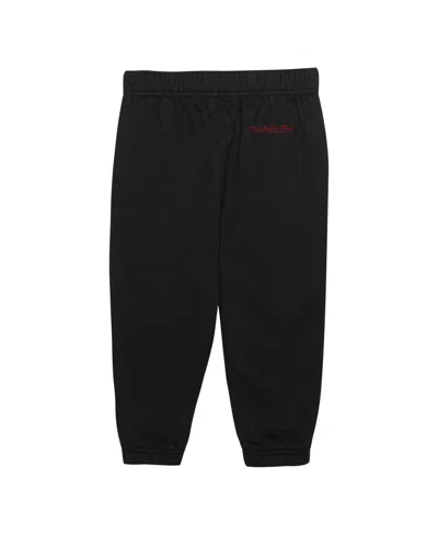 Mitchell & Ness Toddler 2-piece Chicago Blackhawks Oversized Block Buster Fleece Sweatshirt And Pants Set In Black