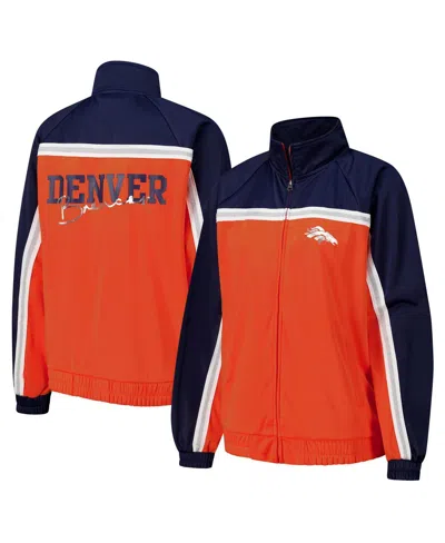 G-iii 4her By Carl Banks Women's Orange Denver Broncos Post Game Full-zip Track Jacket In Orange