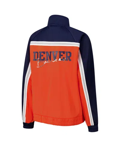 G-iii 4her By Carl Banks Women's Orange Denver Broncos Post Game Full-zip Track Jacket In Orange