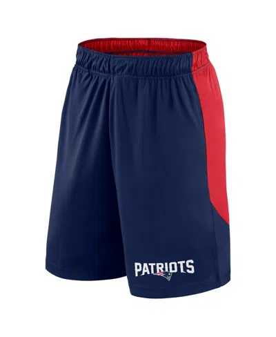 Fanatics Men's Navy/red New England Patriots Launch Shorts In Navy,red