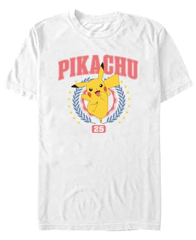 Pokémon Pokemon Collegiate Pikachu 25  Graphic T-shirt In White