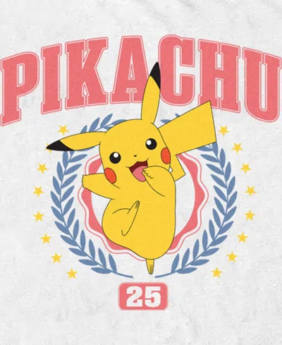 Pokémon Pokemon Collegiate Pikachu 25  Graphic T-shirt In White