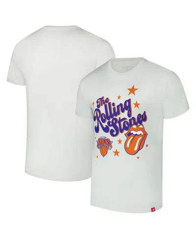 Sportiqe Men's And Women's White Rolling Stones X Golden State Warriors Bingham Collab T-shirt In White