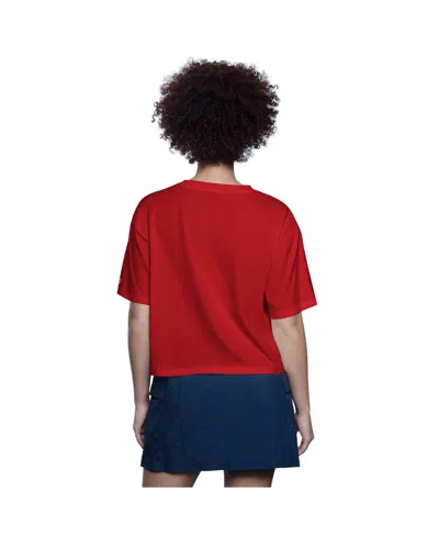 Starter Women's Red Philadelphia Phillies Play The Ball Boxy Cropped T-shirt In Red