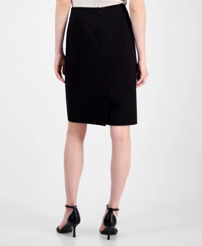 Anne Klein Pintuck Pencil Skirt In Anne Black