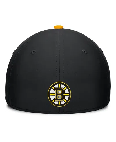 Fanatics Men's Black/gold Boston Bruins Authentic Pro Rink Team Code Flex Hat In Black,gold