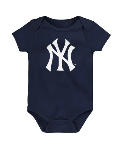 Outerstuff Baby Boys And Girls New York Yankees Slide Home 3-pack Bodysuit Set In Multi