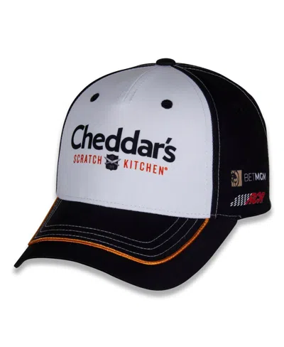 Richard Childress Racing Team Collection Men's White/black Kyle Busch Cheddars Uniform Adjustable Hat In White,black