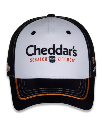 Richard Childress Racing Team Collection Men's White/black Kyle Busch Cheddars Uniform Adjustable Hat In White,black