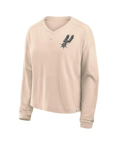 Fanatics Women'sâ Natural San Antonio Spurs Boxed Out Drop Fashion Long Sleeve T-shirt In Natural