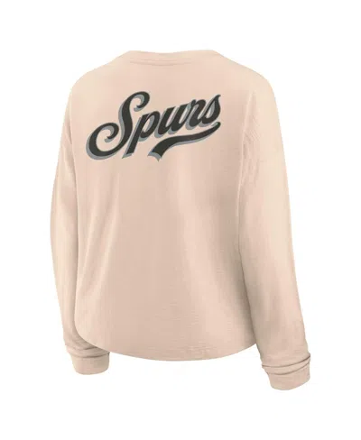 Fanatics Women'sâ Natural San Antonio Spurs Boxed Out Drop Fashion Long Sleeve T-shirt In Natural