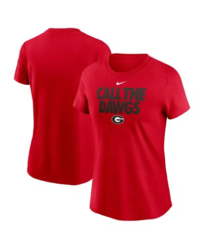 Nike Women's Red Georgia Bulldogs Local Ultimate Chant T-shirt In Red