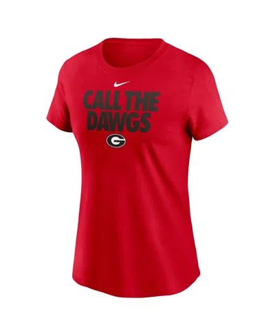Nike Women's Red Georgia Bulldogs Local Ultimate Chant T-shirt In Red
