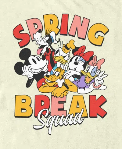 Mickey Classic Men's Spring Break Squad Short Sleeve T-shirt In Natural