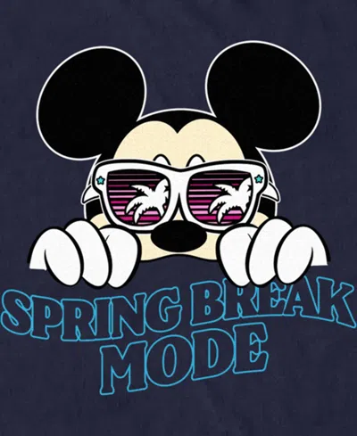 Mickey Classic Men's Spring Break Mickey Short Sleeve T-shirt In Navy